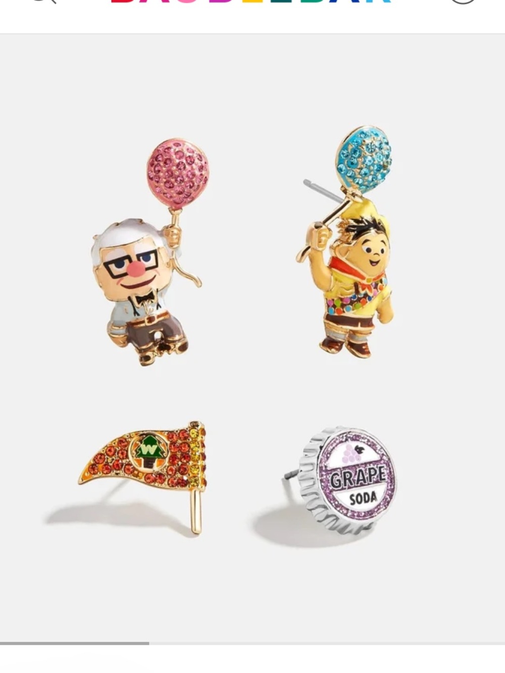 Disney Baublebar Up Carl and Russell Dynamic Duo Earring Set - Picture 2 of 6